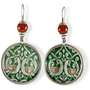 India silver disk earrings
