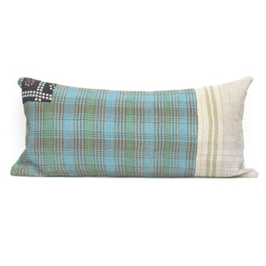 Vintage Kantha Quilt Lumbar Pillow - 253