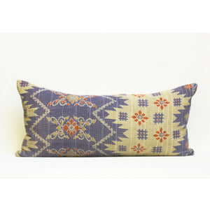 Purple Kantha Pillow Cover