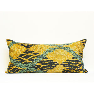 Yellow Kantha Pillow Cover